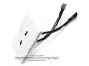 Placa Tapa doble pigtail HDMI 4k en ABS